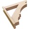 Ekena Millwork 5 1/2-in W x 28-in D x 28-in H Balboa Slat Rough Cedar Woodgrain TimberThane Outlooker, Primed Tan OUTUR055X28X28BOA24RCPR - alternate 2